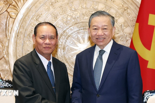 Tổng Bí thư, Chủ tịch nước Tô Lâm tiếp Thường trực Ban Bí thư Trung ương Đảng Nhân dân Cách mạng Lào