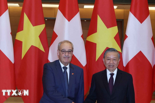Tổng Bí thư, Chủ tịch nước Tô Lâm hội đàm với Tổng thống Thụy Sĩ Guy Parmelin