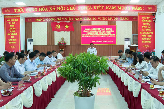 Đoàn công tác UBND tỉnh Lâm Đồng làm việc các xã Quảng Phú, Nâm Nung, Đắk Sắk, Quảng Hòa