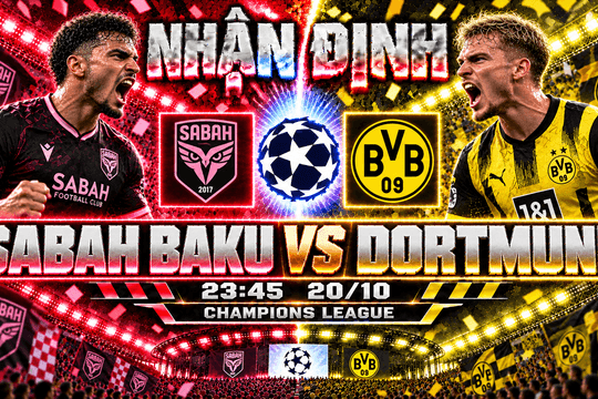 Nhận định bóng đá Sabah Baku vs Dortmund: Guirassy đối mặt thử thách từ hiện tượng Azerbaijan