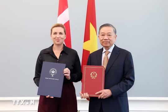 Tổng Bí thư, Chủ tịch nước Tô Lâm hội đàm với Thủ tướng Đan Mạch Mette Frederiksen