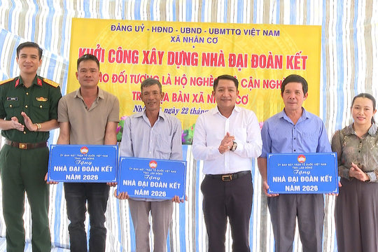 Khởi công xây mới nhà Đại đoàn kết cho hộ khó khăn xã Nhân Cơ