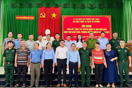 Hiệu quả công tác quốc phòng, quân sự địa phương trong thực tiễn mô hình chính quyền hai cấp - thực tiễn từ phường Bình Thuận