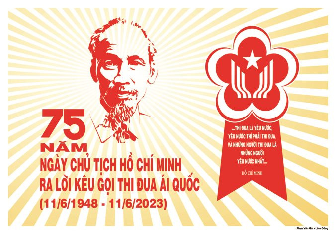 Giới thiệu bộ tranh cổ động nhân 75 năm Bác Hồ kêu gọi thi đua ái quốc