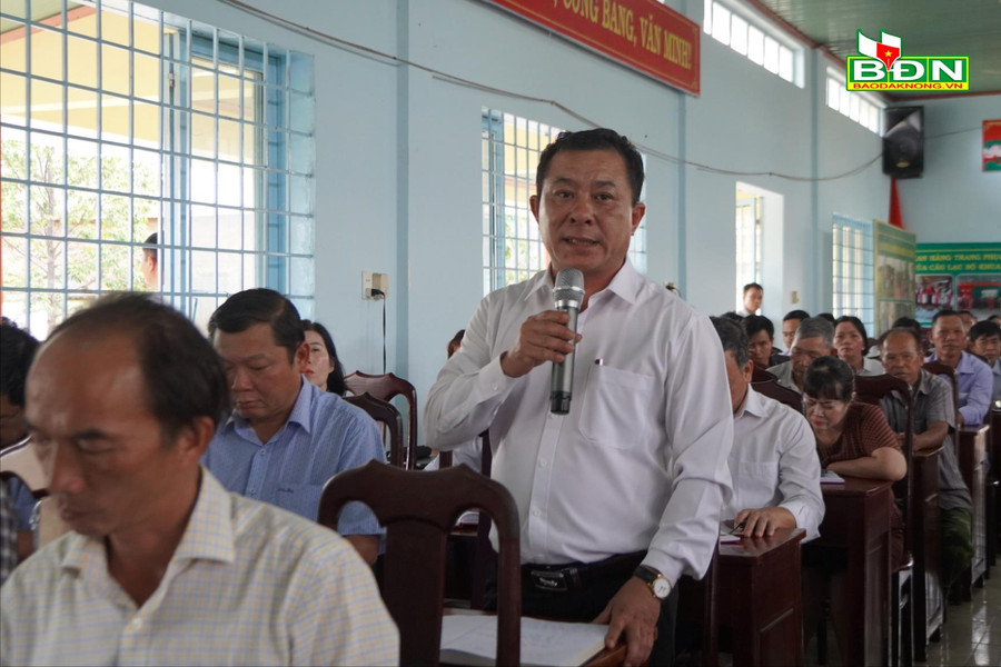 Đoàn ĐBQH tỉnh Đắk Nông tiếp xúc cử tri tại xã Cư K’nia