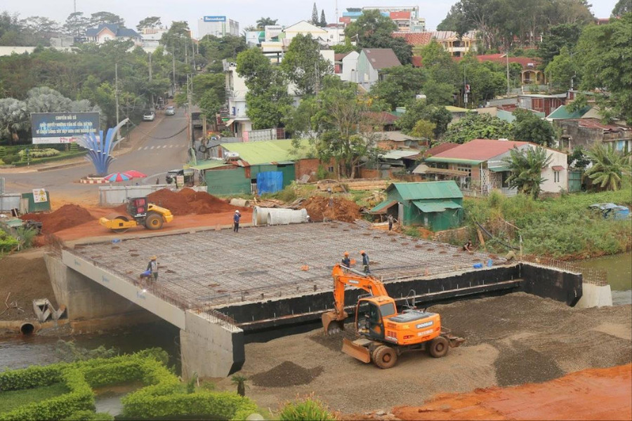 Đắk Nông sẽ thông xe cầu hồ hạ TP.Gia Nghĩa để phục vụ người dân đón tết