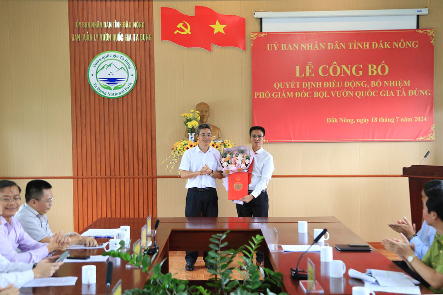 Ông Phan Văn Sinh làm Phó Giám đốc Ban Quản lý Vườn Quốc gia Tà Đùng