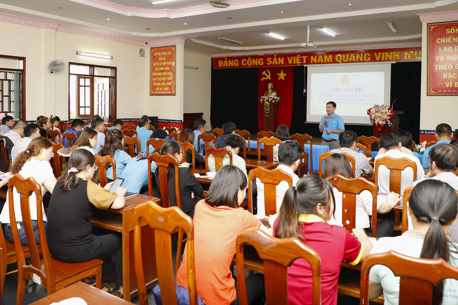 120 cán bộ công đoàn tỉnh Đắk Nông tập huấn nghiệp vụ