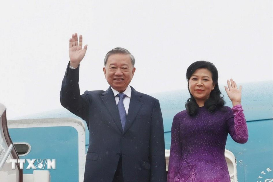 Tổng Bí thư, Chủ tịch nước Tô Lâm và Phu nhân lên đường thăm CHND Trung Hoa