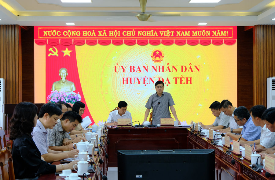 Kiểm tra công tác chuẩn bị sáp nhập đơn vị hành chính tại huyện Đạ Tẻh
