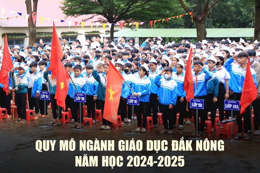 Quy mô ngành Giáo dục Đắk Nông năm học 2024-2025