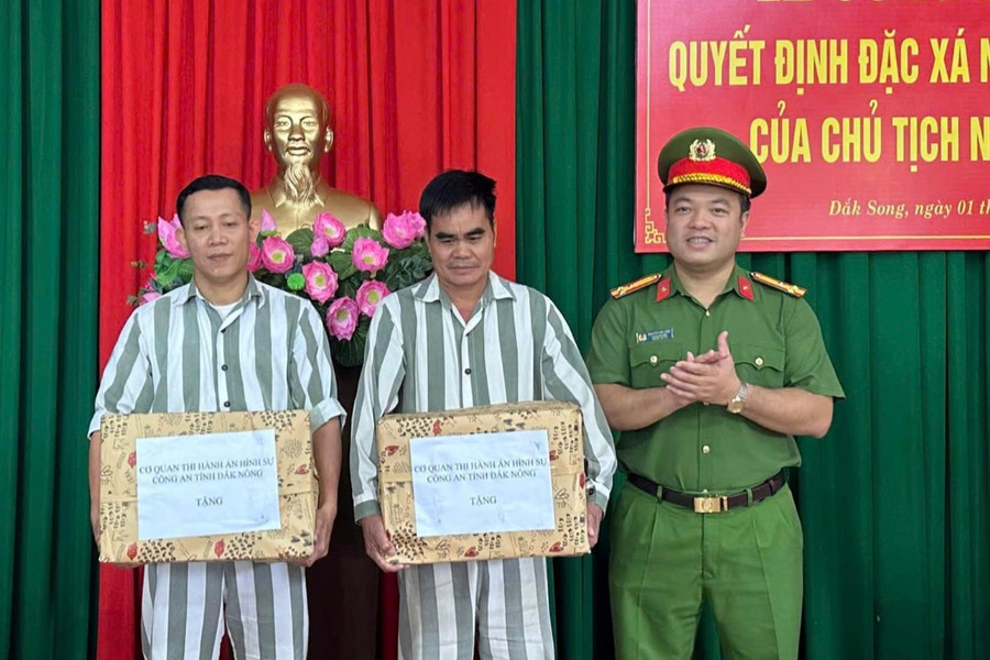 5 phạm nhân ở Đắk Nông được đặc xá