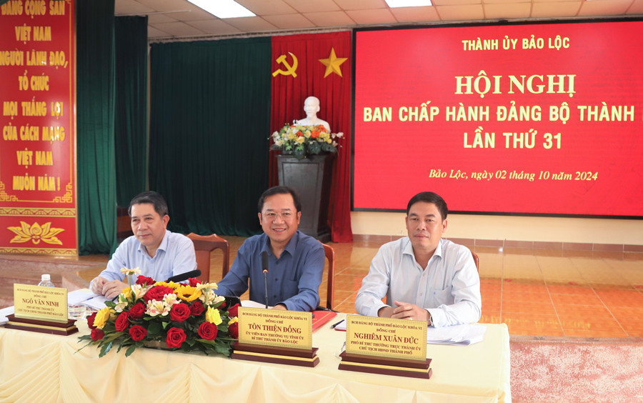 Hội nghị Ban Chấp hành Đảng bộ TP Bảo Lộc lần thứ 31