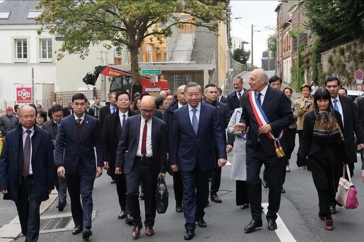 Tổng Bí thư, Chủ tịch nước Tô Lâm đến thăm Thành phố Saint Adresse