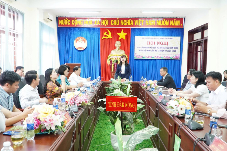 Đắk Nông thông báo nhanh kết quả Đại hội đại biểu MTTQ Việt Nam lần thứ X