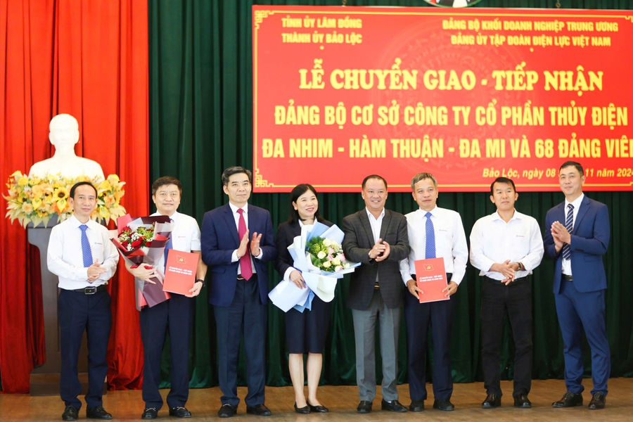 Chuyển giao Đảng bộ Công ty Thủy điện Đa Nhim - Hàm Thuận - Đa Mi về trực thuộc Đảng bộ Tổng Công ty Phát điện 1