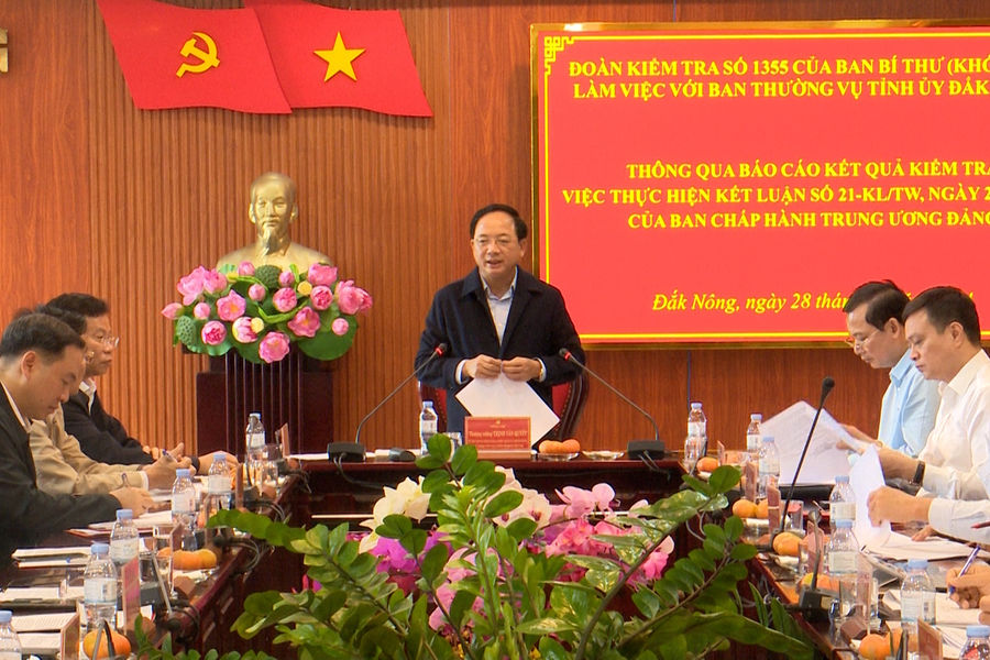 Đắk Nông thực hiện nghiêm túc Kết luận số 21