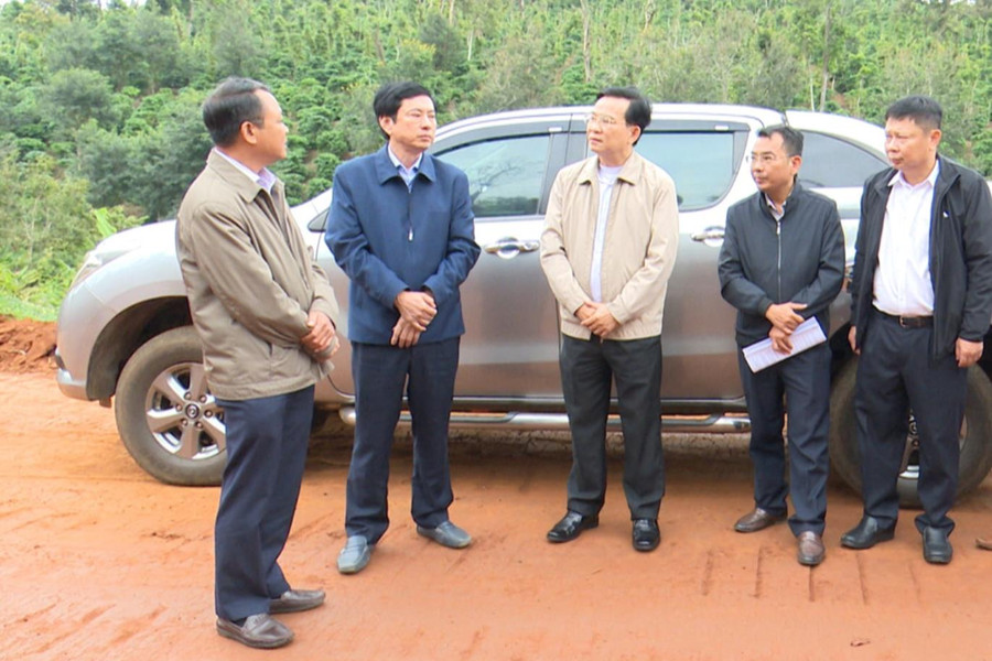 Chủ tịch UBND tỉnh Đắk Nông kiểm tra 4 dự án giải ngân chậm tại Đắk Mil