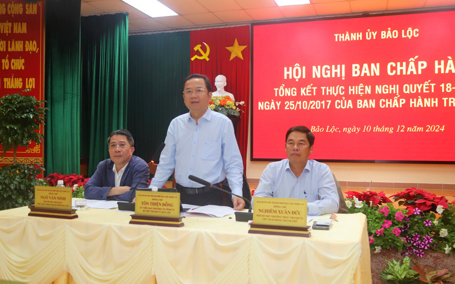 Bảo Lộc: Đánh giá kết quả thực hiện Nghị quyết 18/NQ-TW của Ban Chấp hành Trung ương Đảng