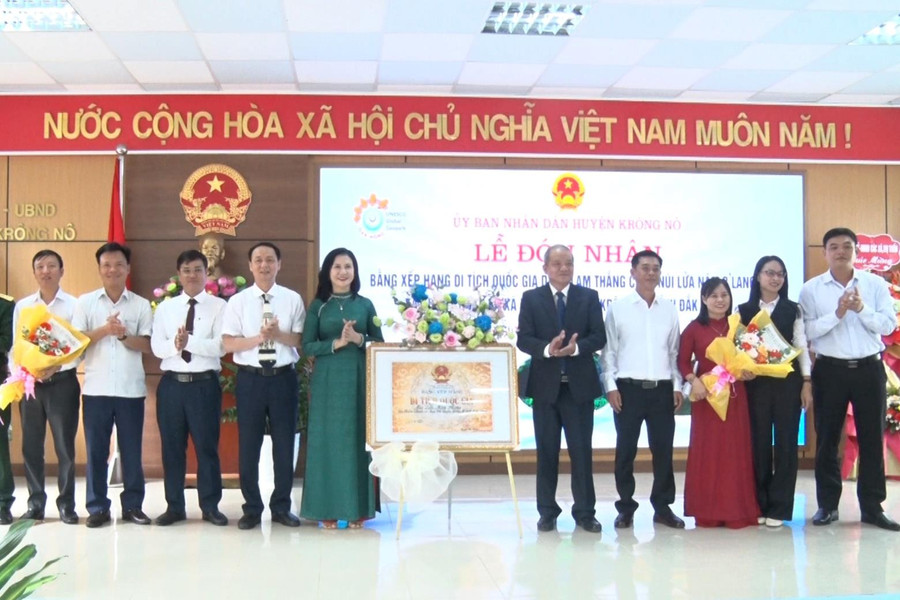 Đắk Nông đón nhận bằng xếp hạng di tích quốc gia núi lửa Nâm B’Lang