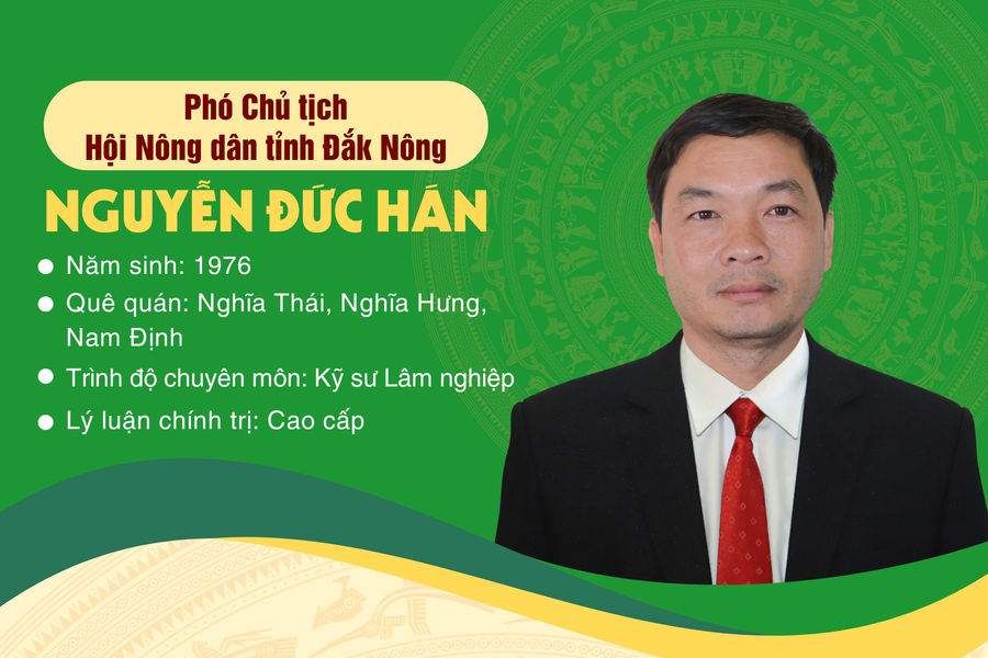 Ông Nguyễn Đức Hán được bầu giữ chức Phó Chủ tịch Hội Nông dân tỉnh Đắk Nông