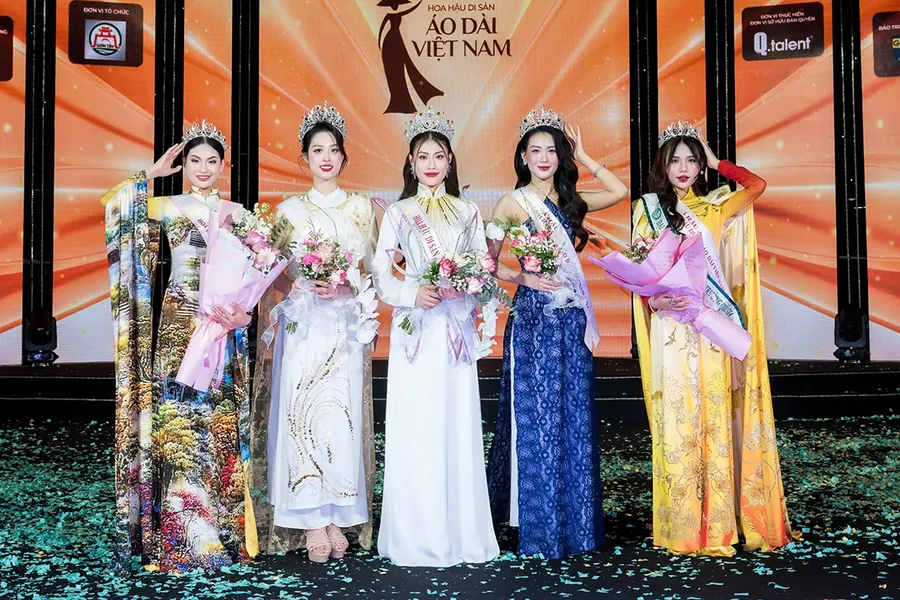 Thí sinh Cao Bằng Hoàng Châu Anh đăng quang Hoa hậu Di sản Áo dài Việt Nam 2024