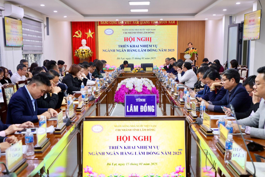 Phó Chủ tịch UBND tỉnh Võ Ngọc Hiệp dự Hội nghị triển khai nhiệm vụ ngành Ngân hàng năm 2025