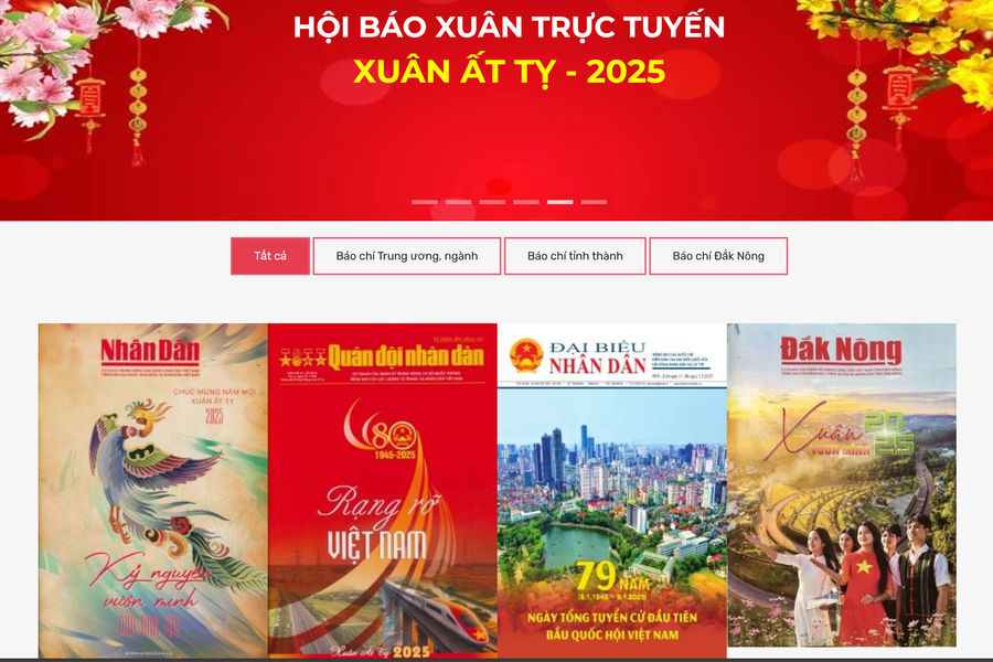 Hội báo Đắk Nông xuân Ất Tỵ trực tuyến