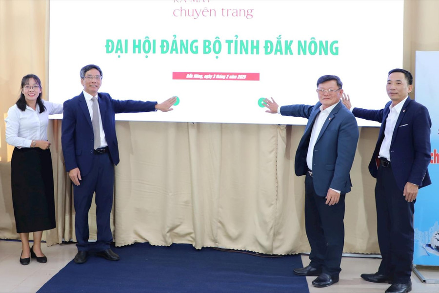 Báo Đắk Nông ra mắt chuyên trang đặc biệt về đại hội Đảng