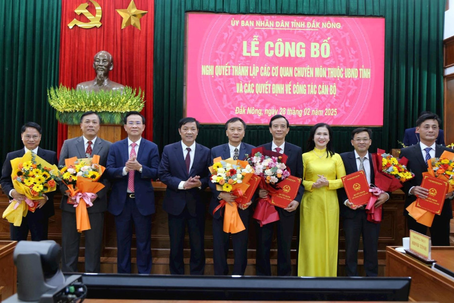 Cơ cấu Sở Tài chính Đắk Nông sau sắp xếp
