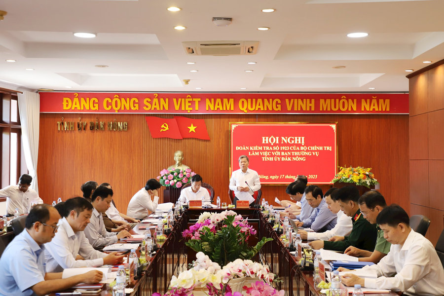 Bộ Chính trị thông qua dự thảo báo cáo kết quả kiểm tra tại Đắk Nông