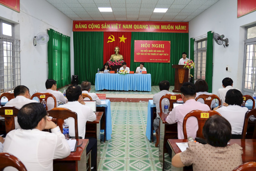 Đoàn đại biểu Quốc hội tỉnh Đắk Nông tiếp xúc cử tri phường Nghĩa Tân