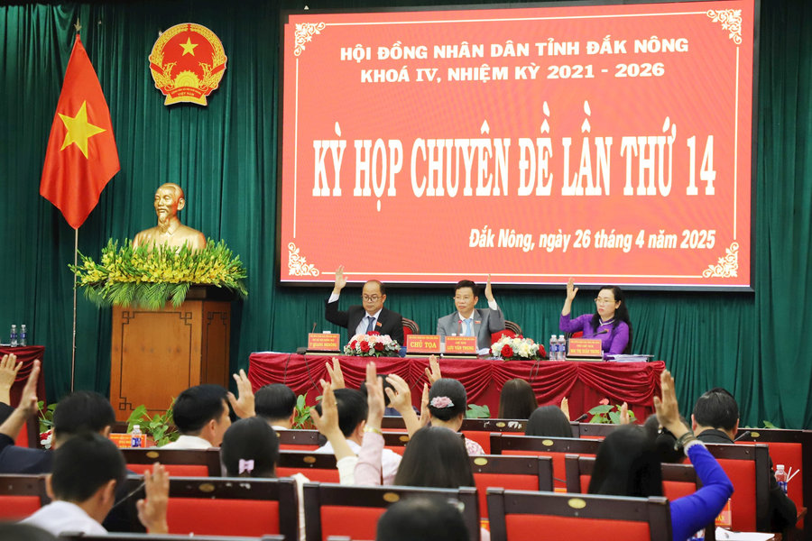 HĐND tỉnh Đắk Nông thông qua 8 nghị quyết chuyên đề