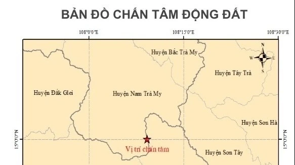 Động đất tại huyện Kon Plông, tỉnh Kon Tum