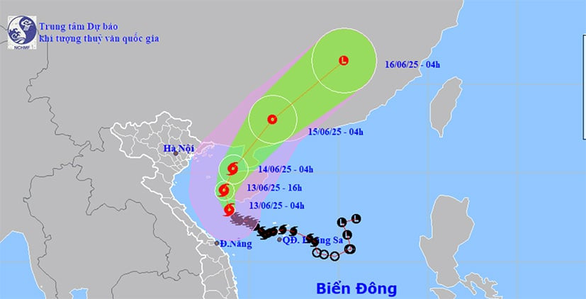 Tin mới nhất bão số 1 năm 2025: Bão Wutip giật cấp 13, sắp vào vịnh Bắc Bộ