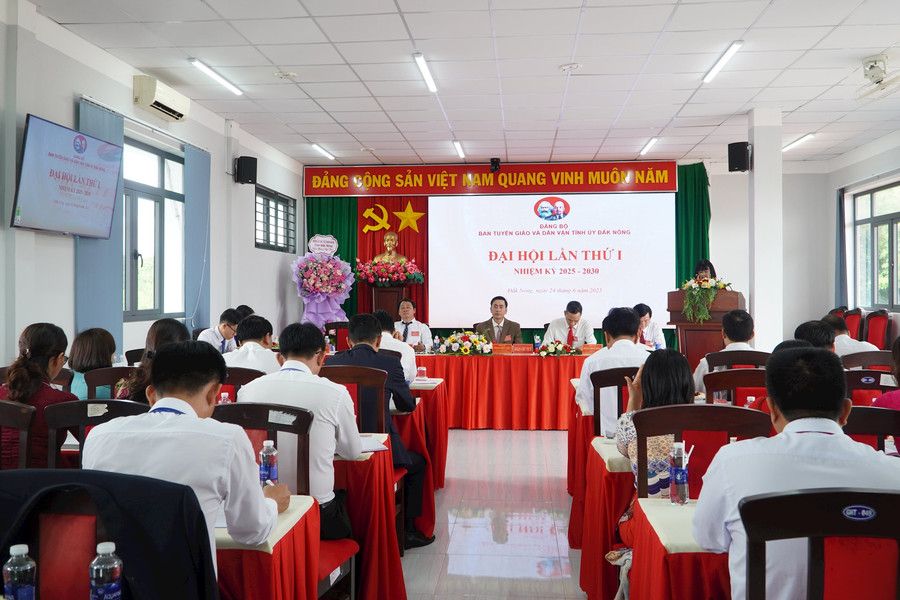 Đại hội Đảng bộ Ban Tuyên giáo và Dân vận Tỉnh ủy Đắk Nông lần thứ I, nhiệm kỳ 2025 - 2030