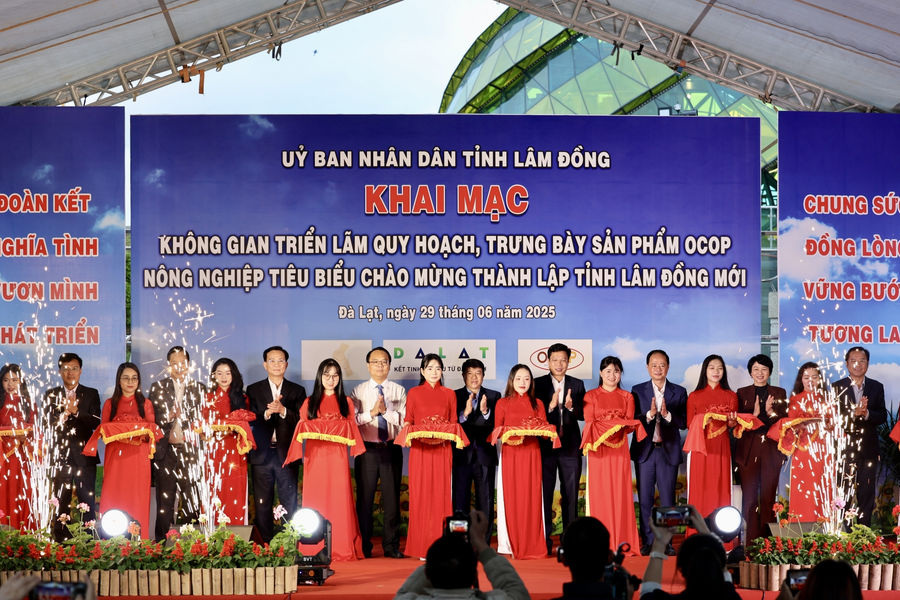 Khai mạc Không gian triển lãm quy hoạch; trưng bày, giới thiệu sản phẩm OCOP, nông nghiệp tiêu biểu, chào mừng thành lập tỉnh Lâm Đồng mới