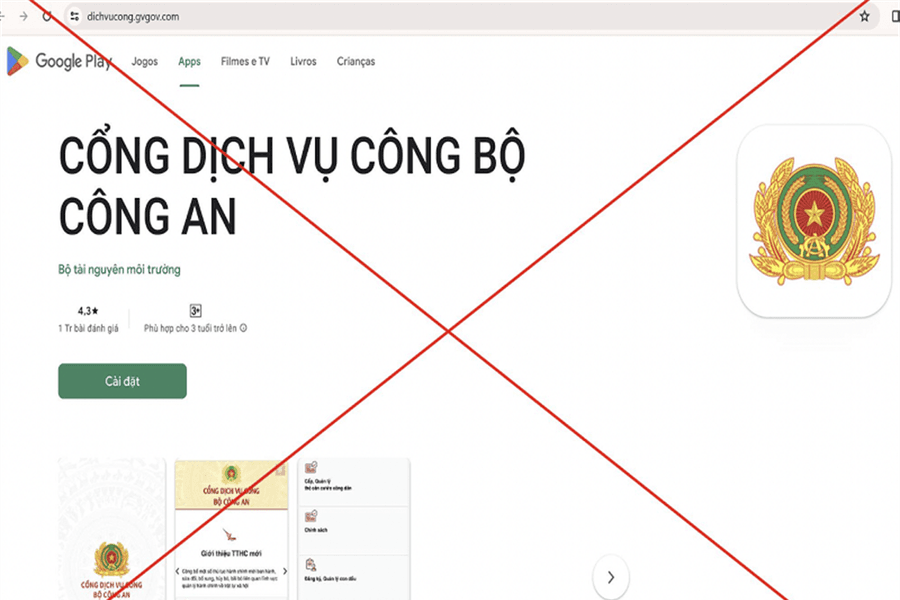 Cảnh báo giả mạo ứng dụng VneID