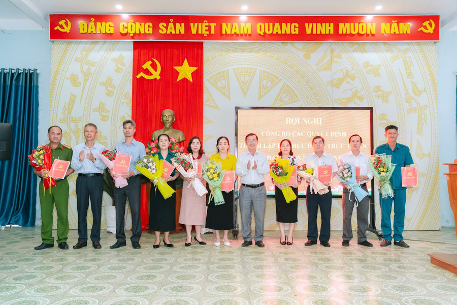 Đảng bộ xã Tánh Linh công bố quyết định thành lập các tổ chức Đảng