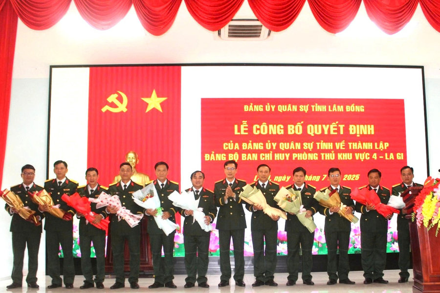 Thành lập Đảng bộ Ban Chỉ huy Phòng thủ khu vực 4 - La Gi