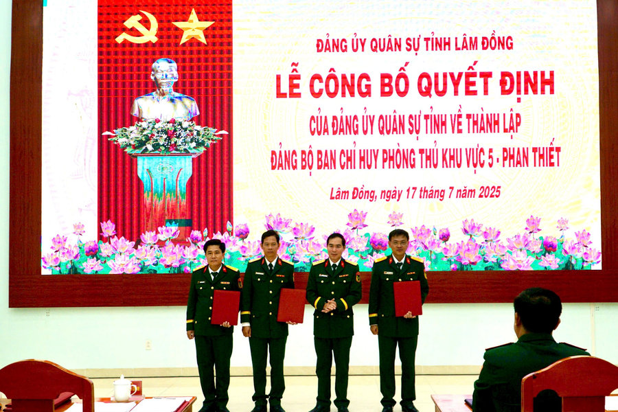 Thành lập Đảng bộ Ban Chỉ huy Phòng thủ khu vực 5 - Phan Thiết