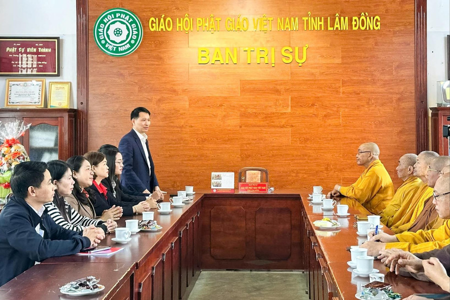 Lãnh đạo Sở Dân tộc và Tôn giáo tỉnh thăm, làm việc với các tổ chức tôn giáo
