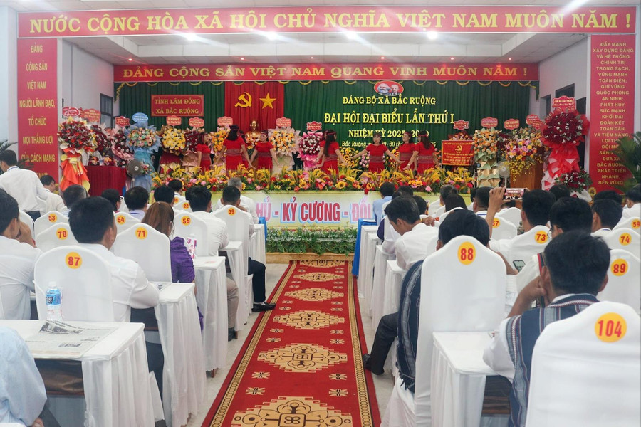 160 đại biểu dự Đại hội đại biểu Đảng bộ xã Bắc Ruộng, nhiệm kỳ 2025 - 2030