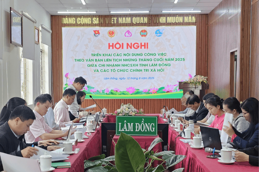Ngân hàng CSXH tỉnh Lâm Đồng và các tổ chức chính trị - xã hội triển khai nội dung phối hợp