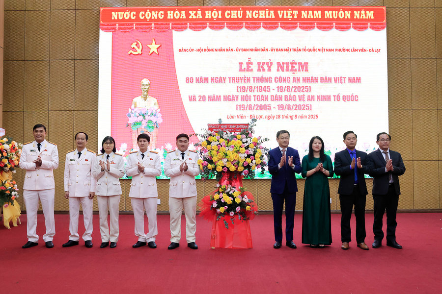 Phường Lâm Viên - Đà Lạt tổ chức Lễ kỷ niệm 80 năm Ngày truyền thống Công an Nhân dân