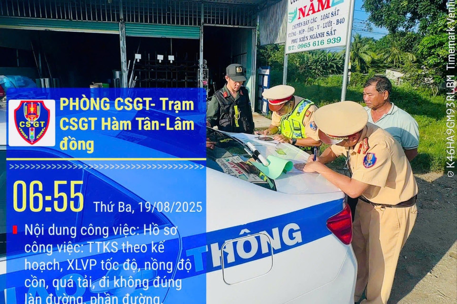 Tuần tra lưu động ô tô khách trên Quốc lộ 1A