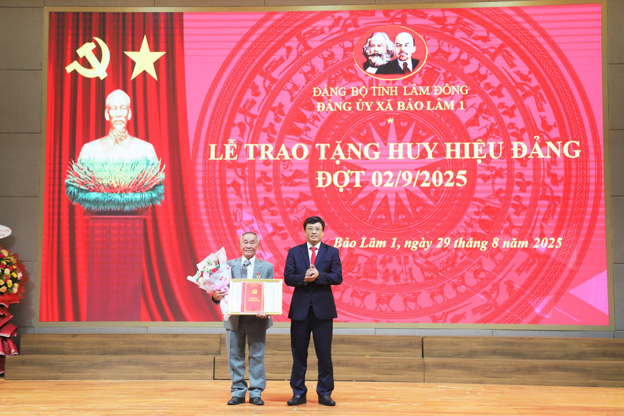 Các địa phương tổ chức trao Huy hiệu Đảng đợt 2/9