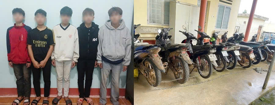 Triệt phá nhóm đối tượng thực hiện 7 vụ trộm cắp xe máy