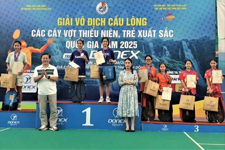 Lâm Đồng đoạt 8 huy chương tại giải Vô địch Cầu lông các cây vợt Thiếu niên - Trẻ xuất sắc quốc gia