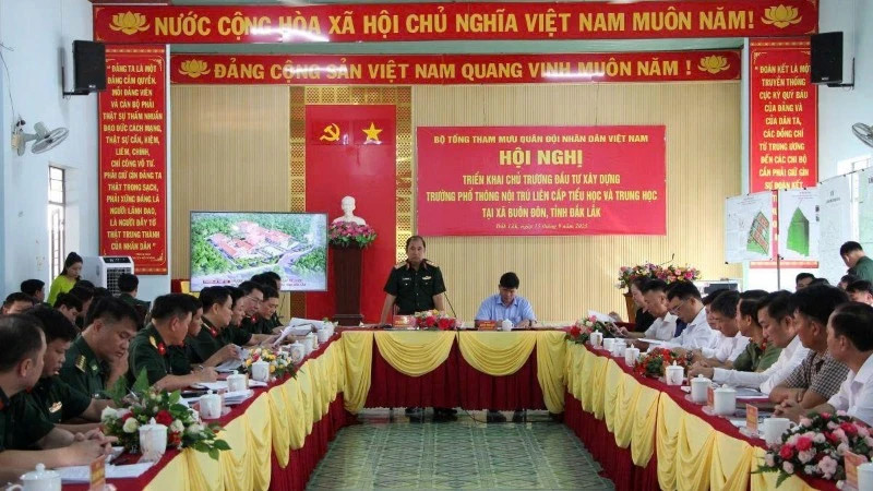 Triển khai chủ trương đầu tư xây dựng Trường phổ thông nội trú liên cấp tiểu học và trung học tại xã biên giới Buôn Đôn